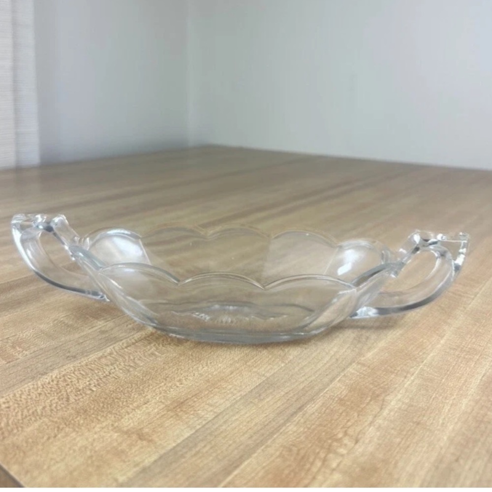 Vintage Depression Pressed Glass Relish Dish